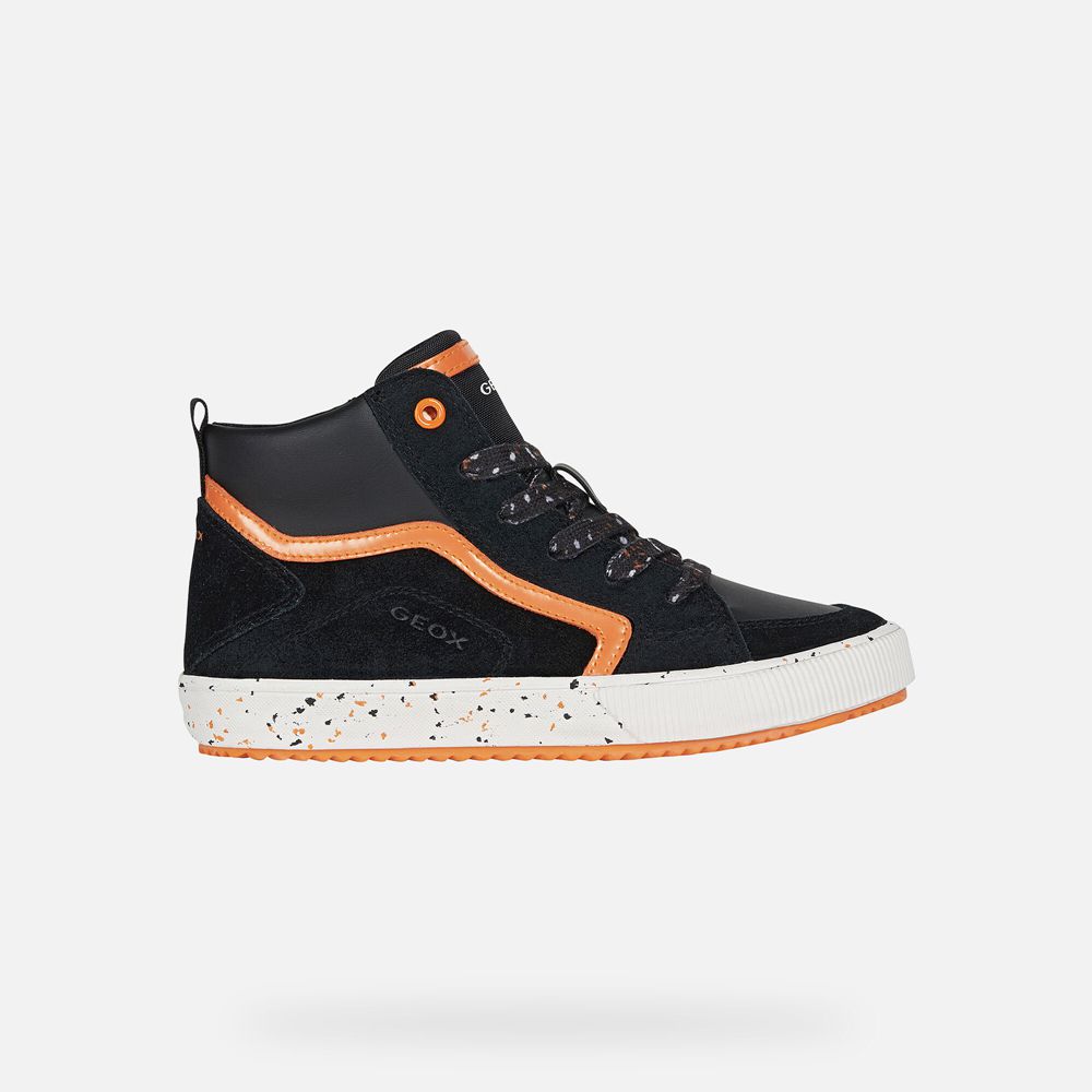 Basket Geox Alonisso - Noir/Orange - Garcon 972143-OFR